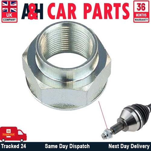 Front wheel axle nut - front,